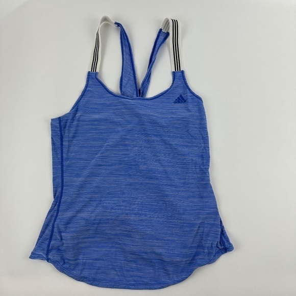 Adidas Tank Top Womens Blue Cross Back - Picture 1 of 9